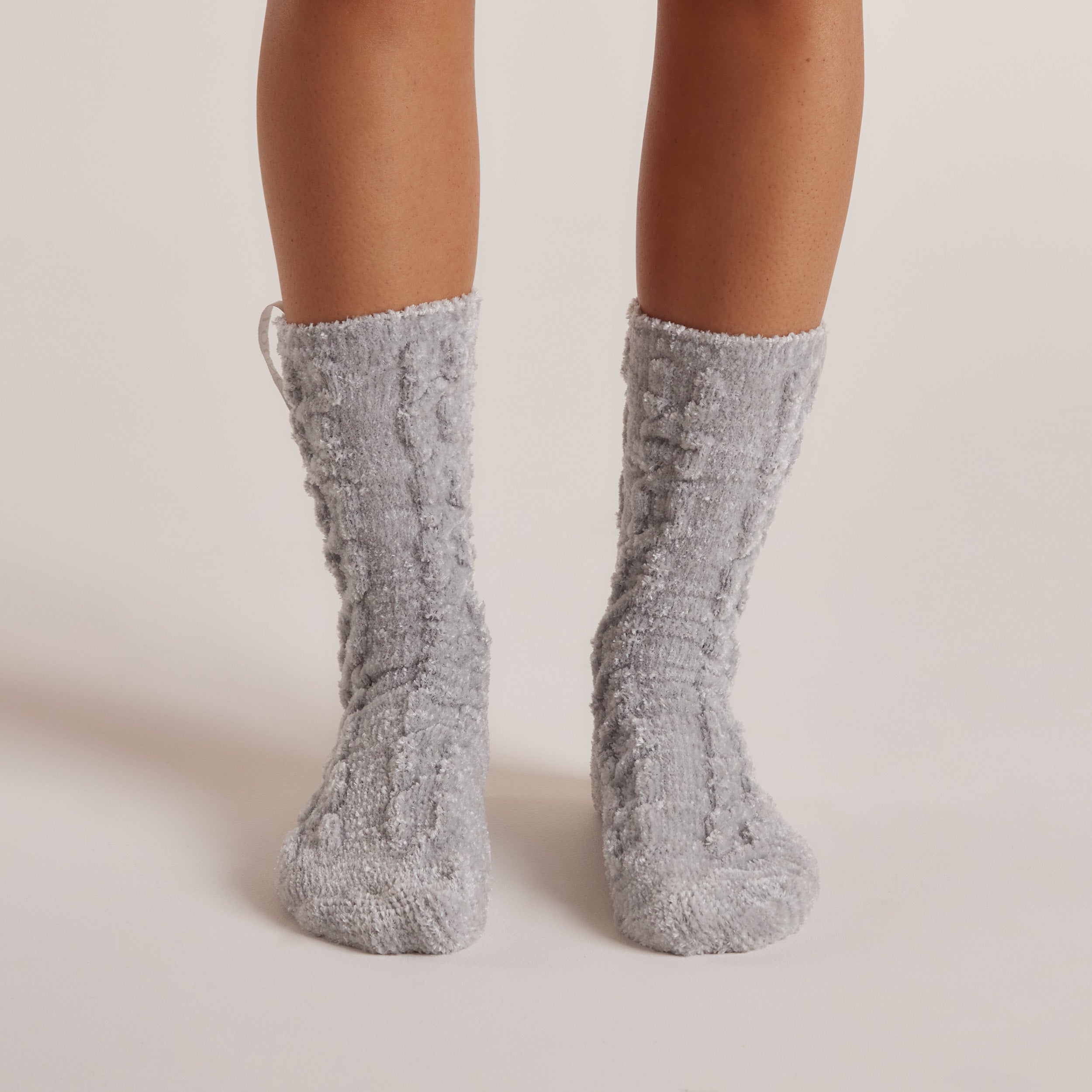 Chenille Gestrickte Socken | Chenille Gestrickte Socken - Eisblau
