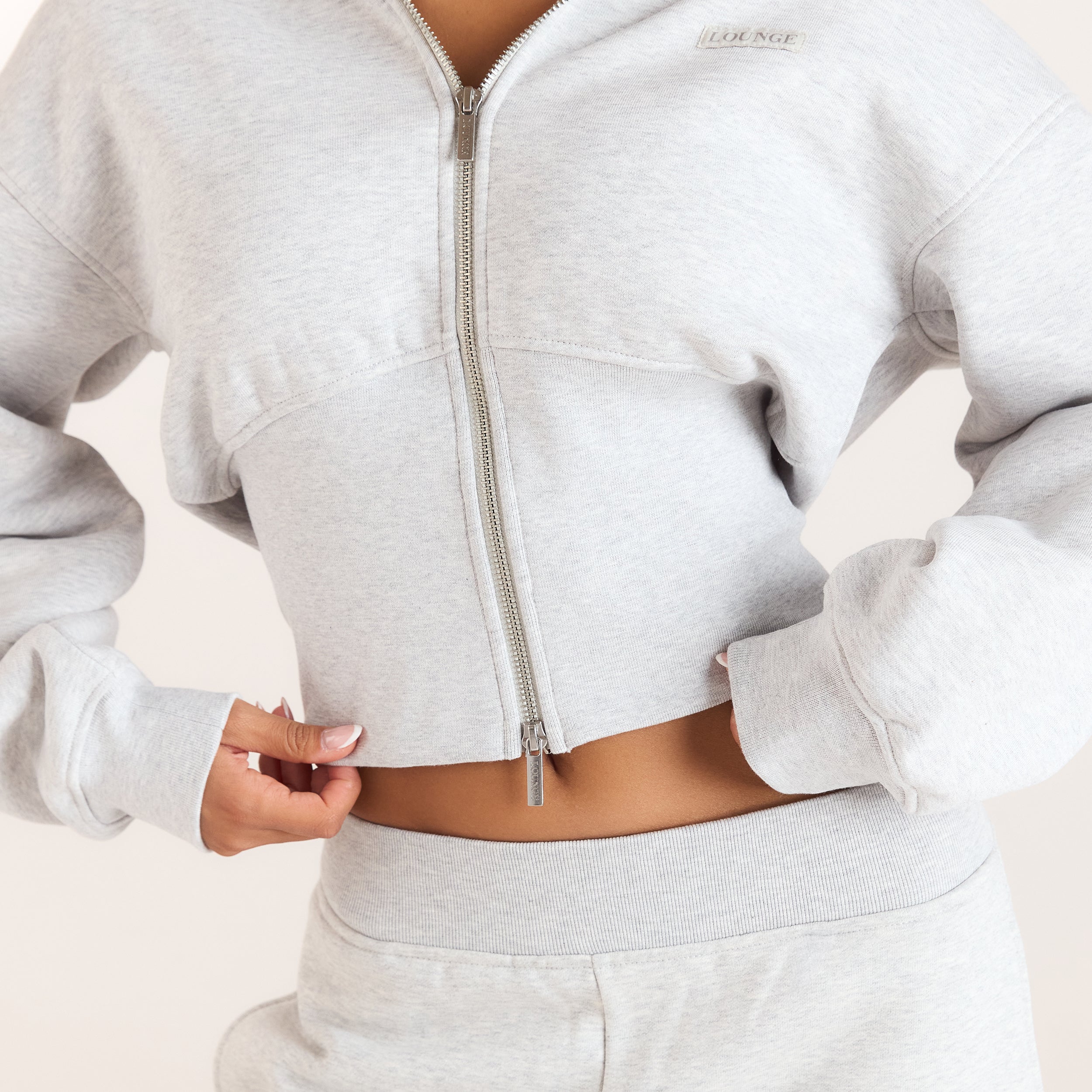 Taillierter Zip-Hoodie | Taillierter Zip-Hoodie - Grau