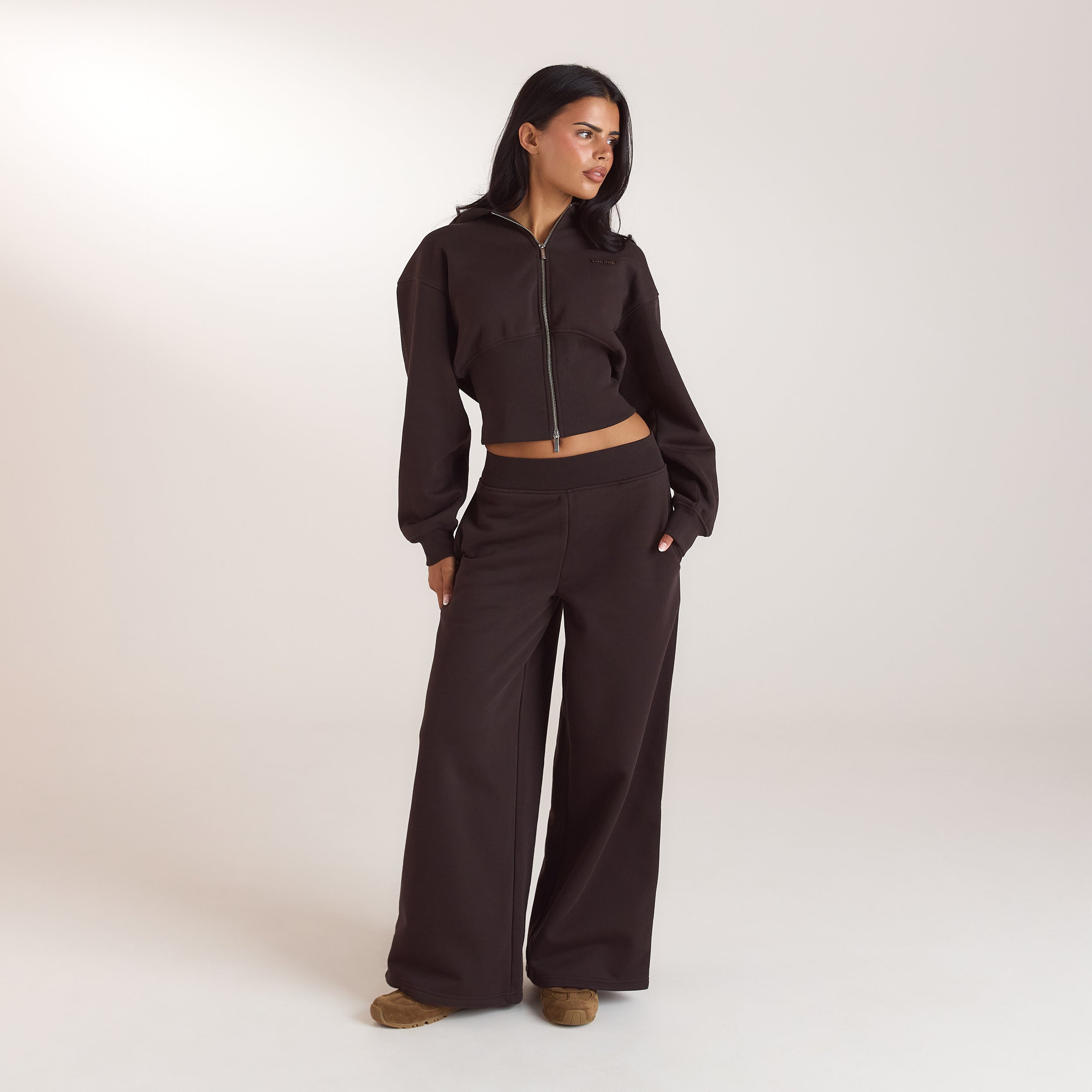 Joggers mit Geradem-Bein | Joggers mit Geradem-Bein - Dunkle Schokolade