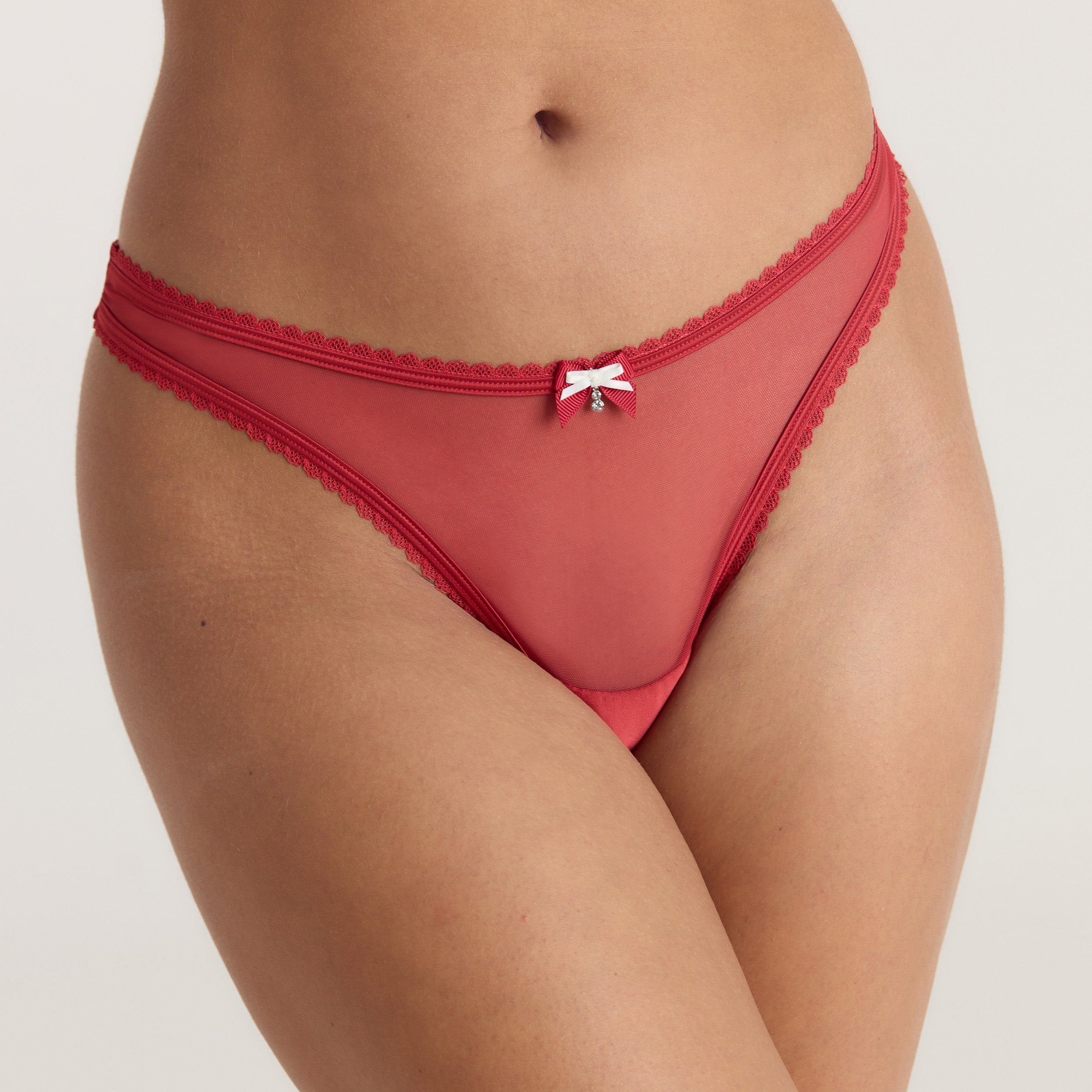 Satinschleife G-String | Satinschleife G-String - Rot