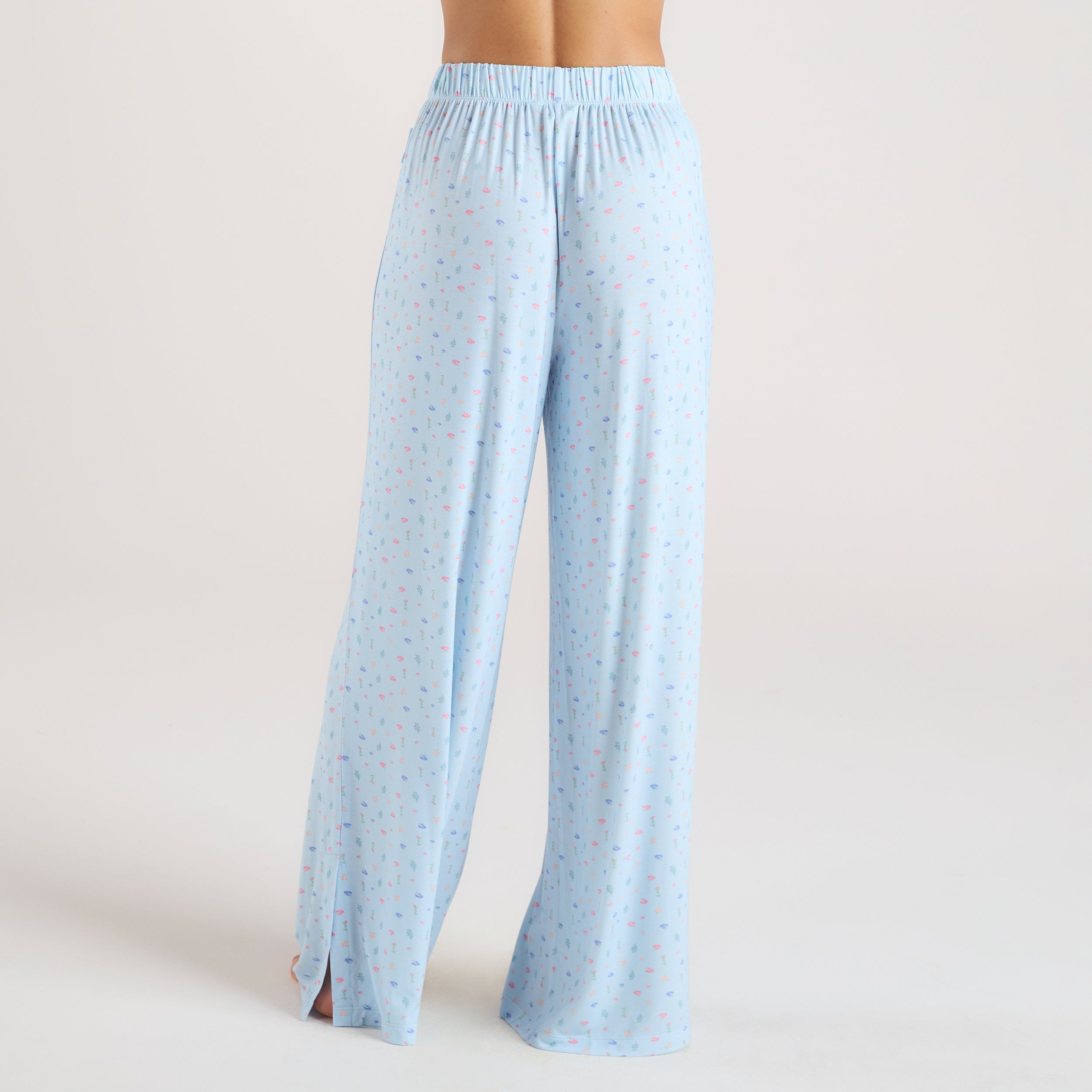 Modal Pyjama-Unterteil | Modal Pyjama-Unterteil - Florales Blau