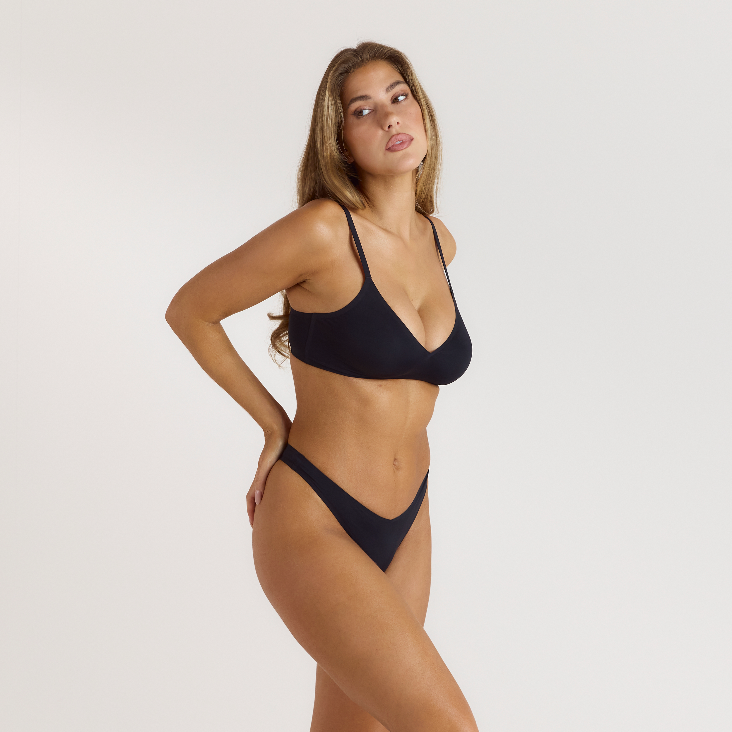 Nahtloses Bralette | Nahtloses Bralette - Schwarz