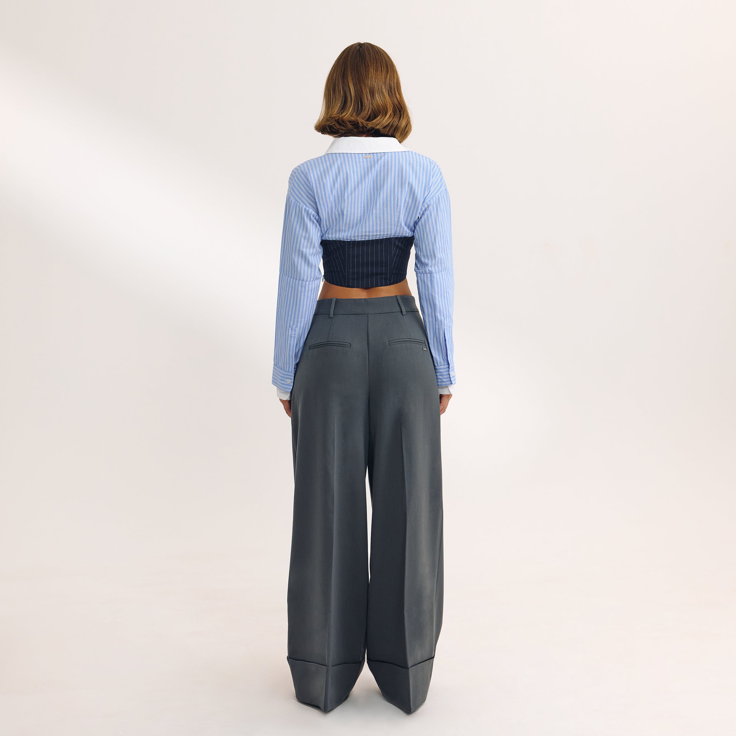 Langärmeliges Korset-Hemd | Langärmeliges Korset-Hemd - Blau