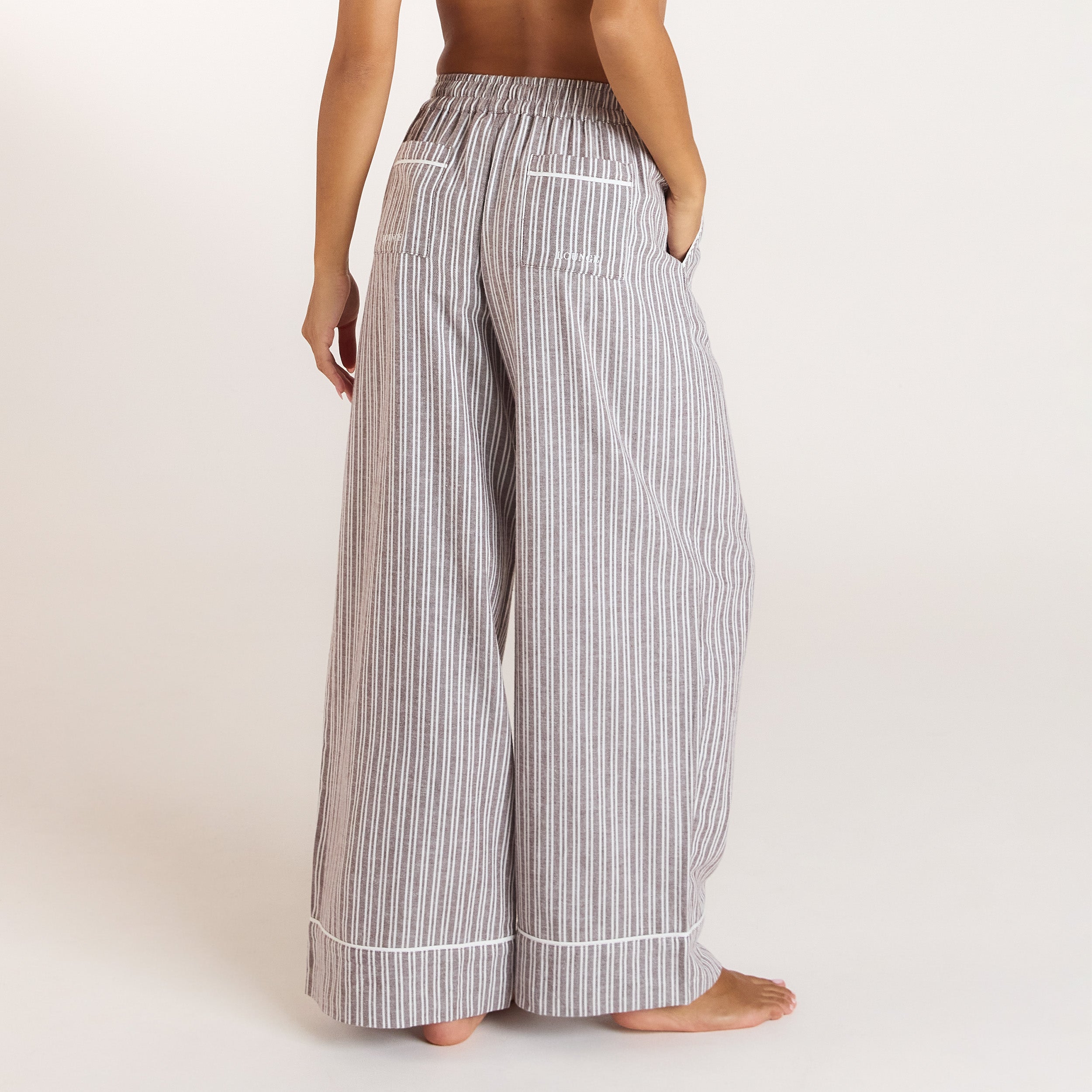Stripe Pyjama Hose | Stripe Pyjama Hose - Schokolade