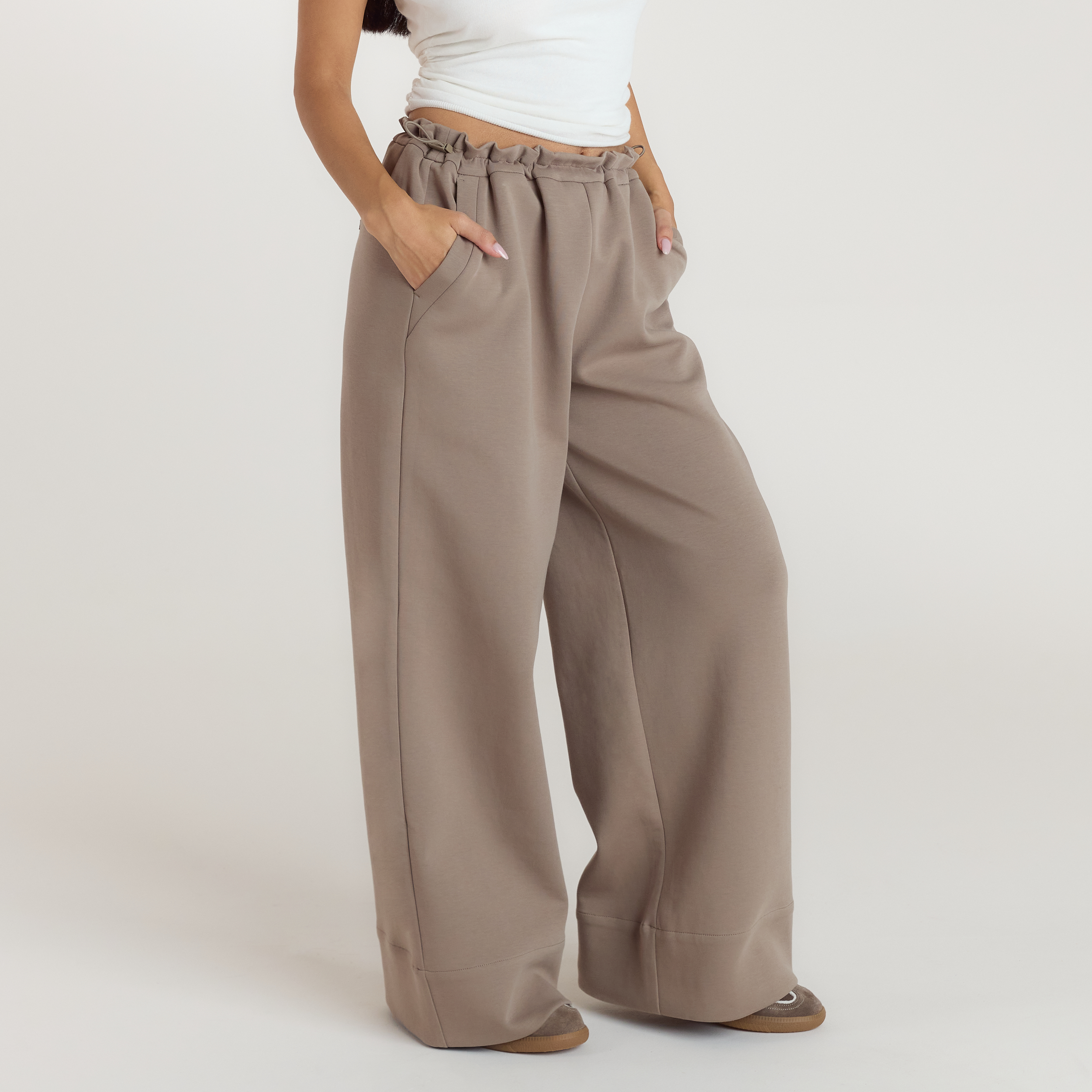 Neopren Jogger | Neopren Jogger - Taupe