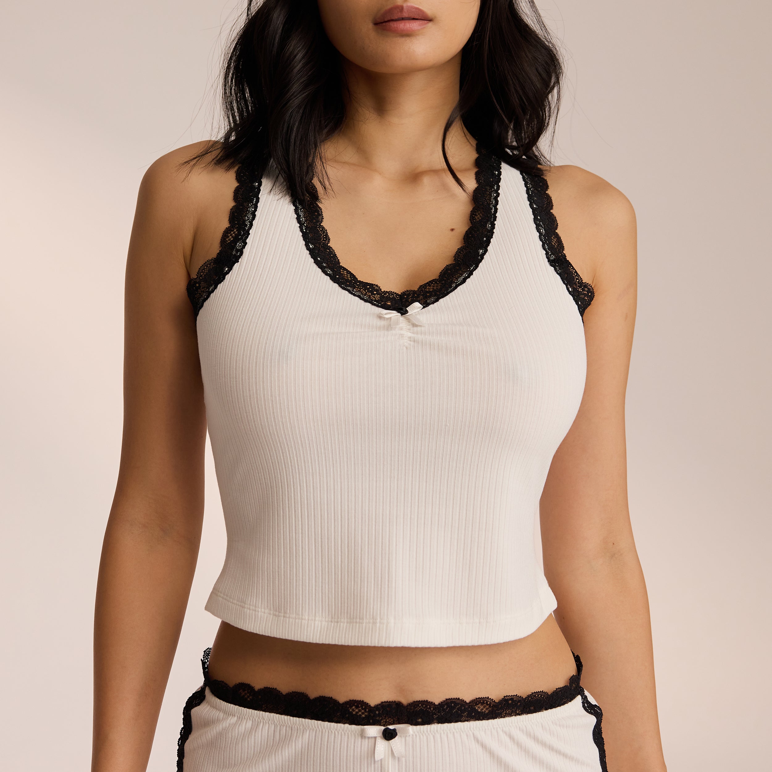 Pyjamaoberteil mit Spitze | Miki, S