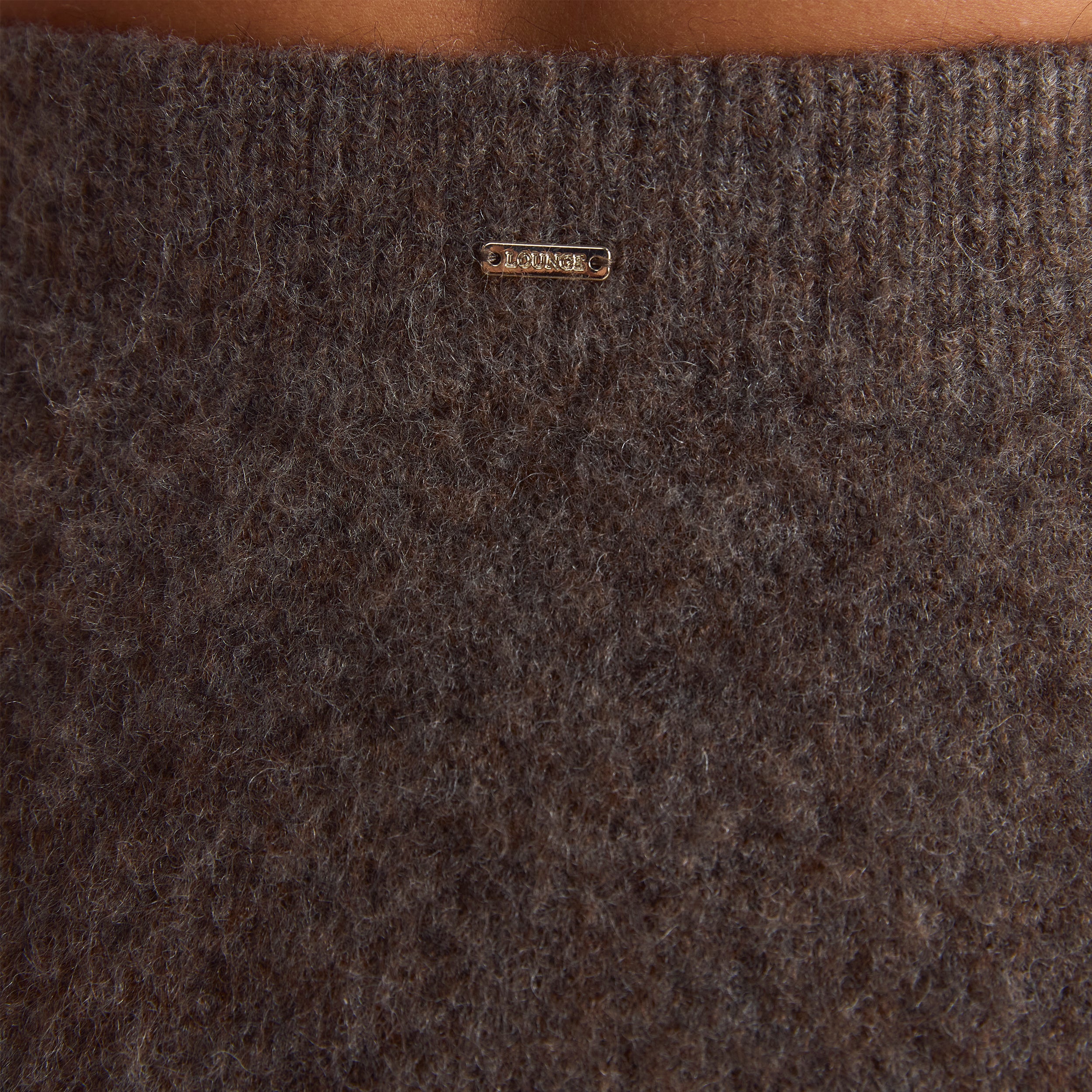 Gestricktes Polotop | Gestricktes Polotop - Aschbraun