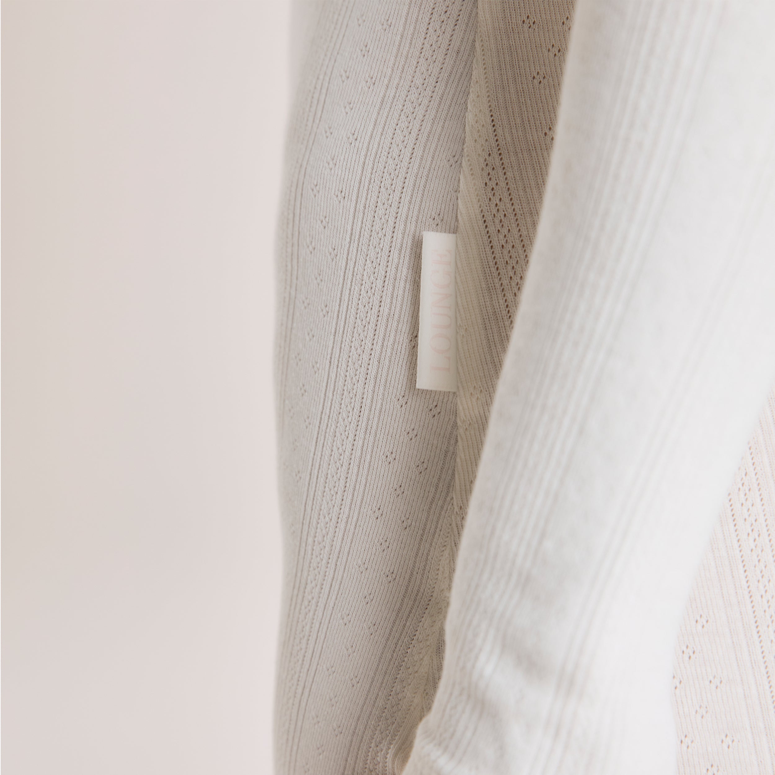 Pointelle Einteiler | Pointelle Einteiler - Crèmefarben