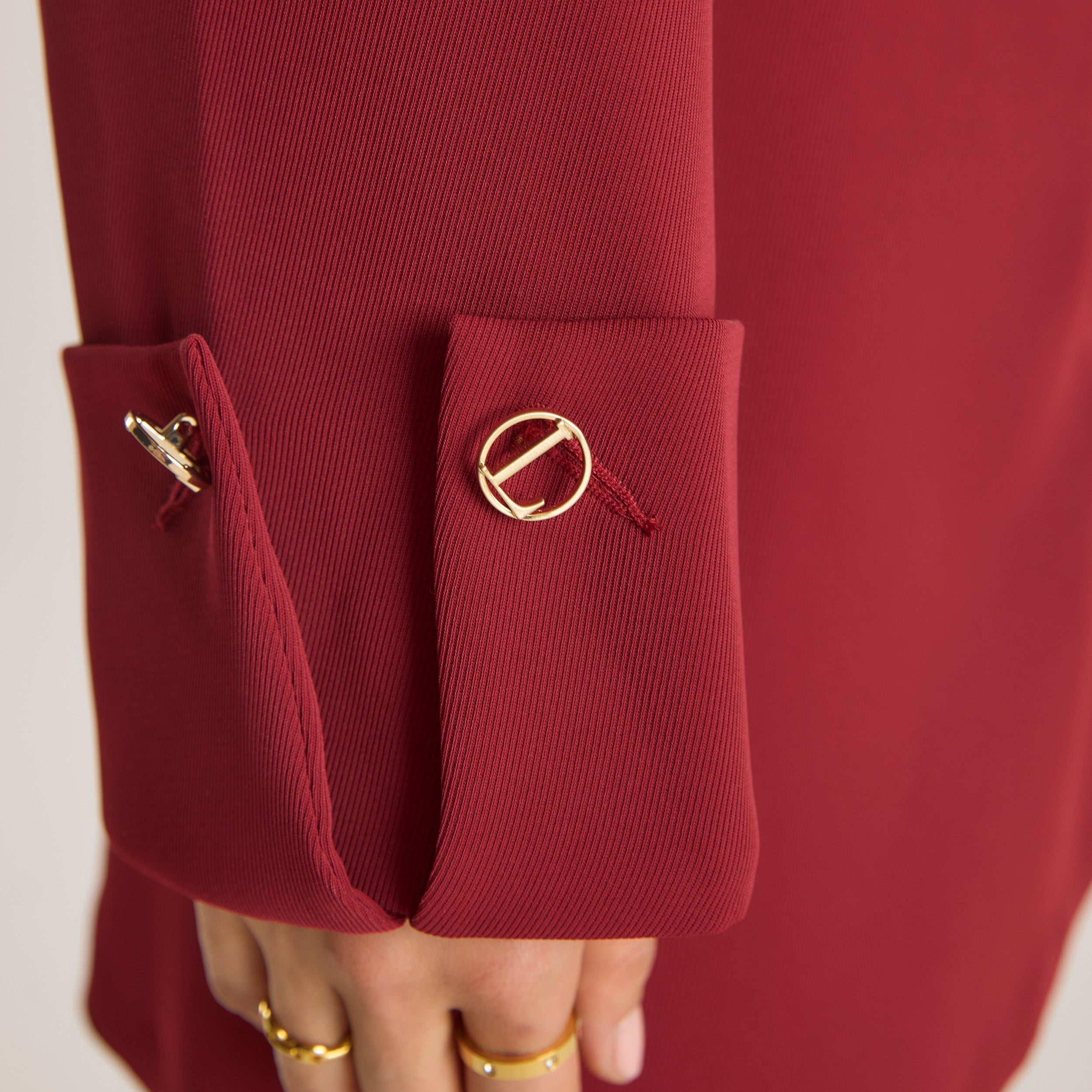 Strukturierte Jacke | Strukturierte Jacke - Weinrot