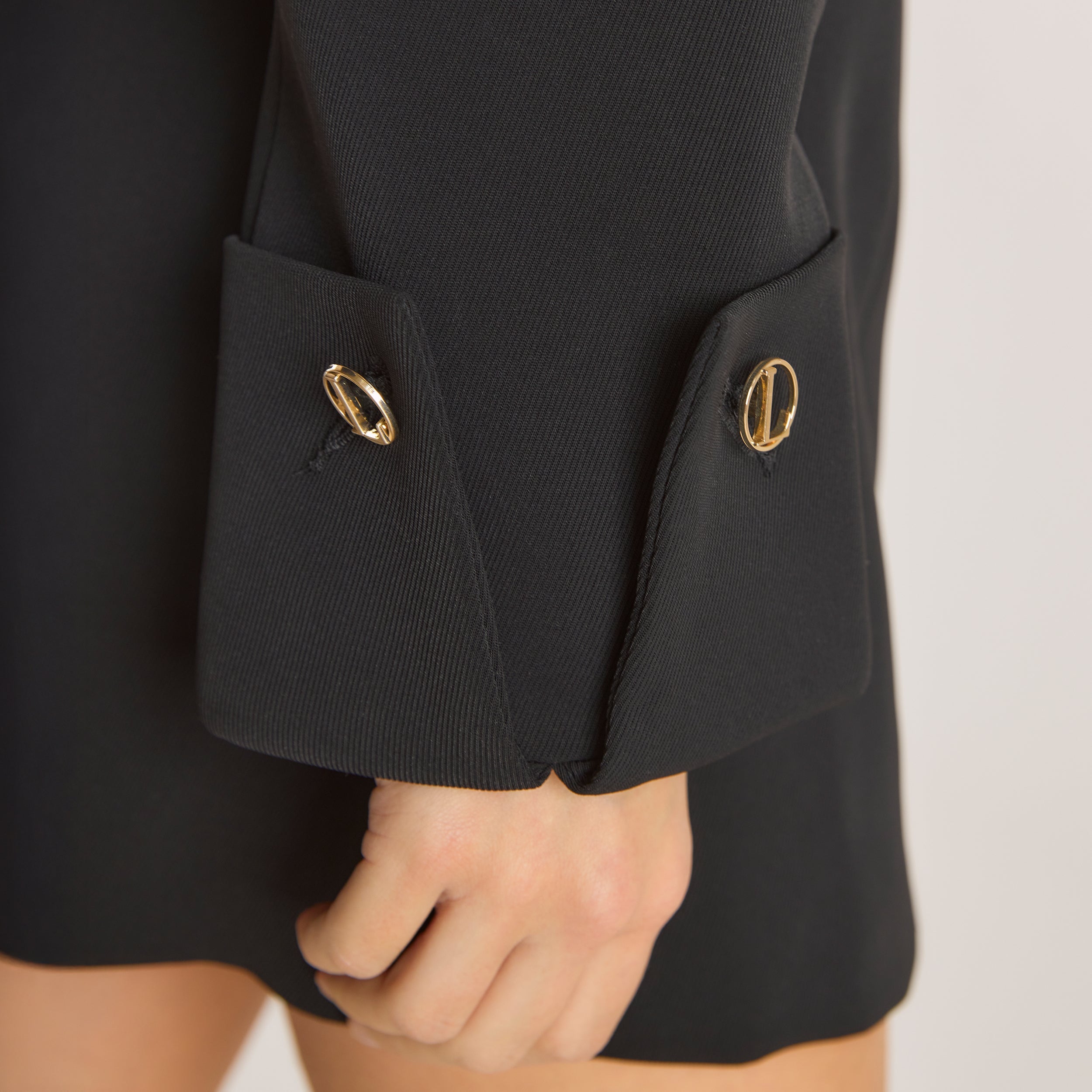 Strukturierter Kleid | Strukturierter Kleid - Schwarz