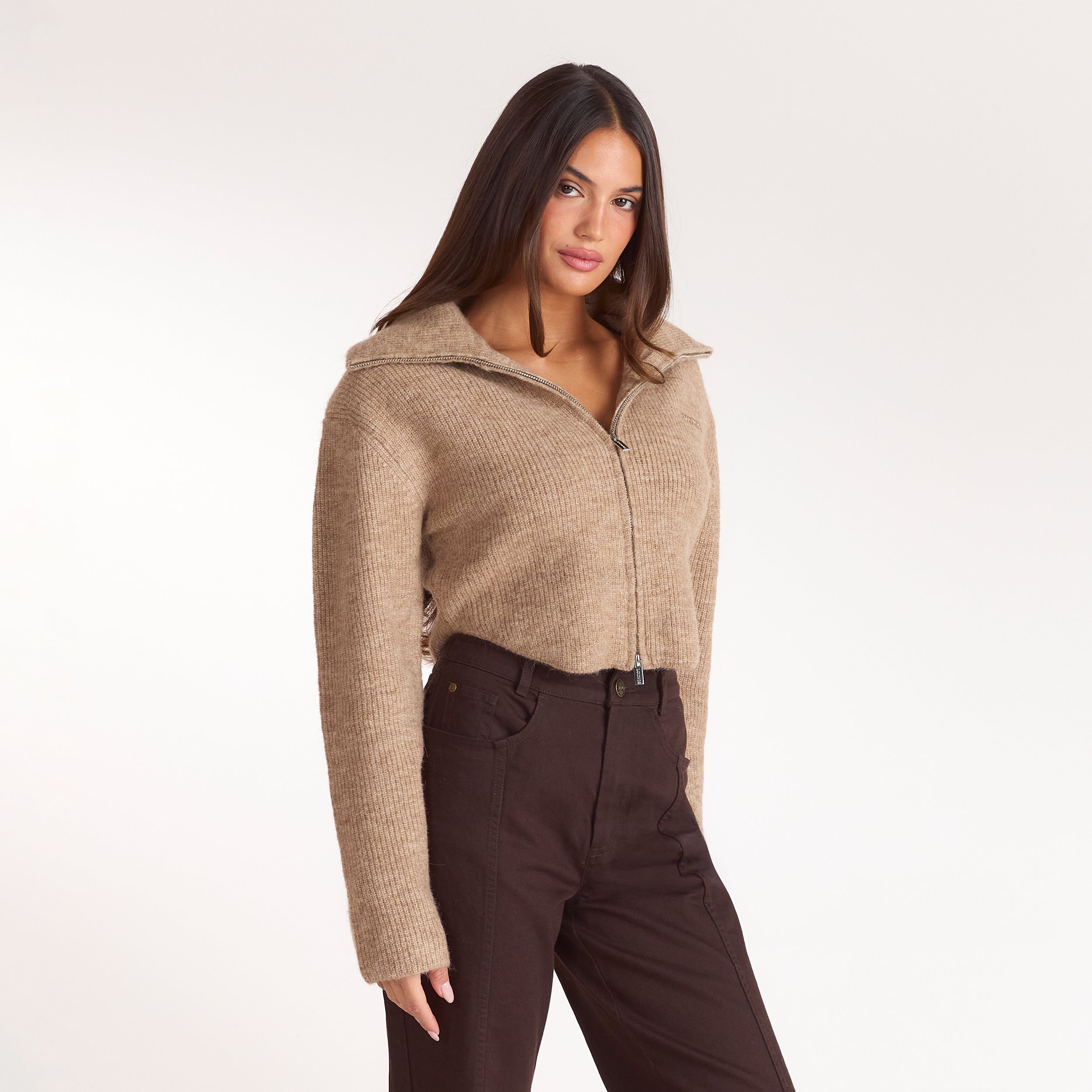 Strukturierte Strickjacke | Strukturierte Strickjacke - Keks