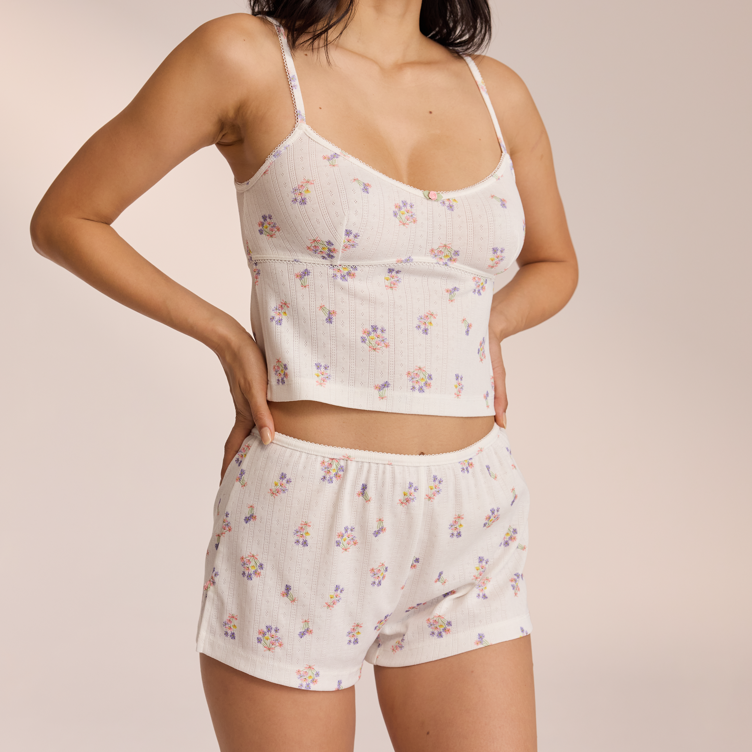 Pointelle Pyjamashorts | Miki, S