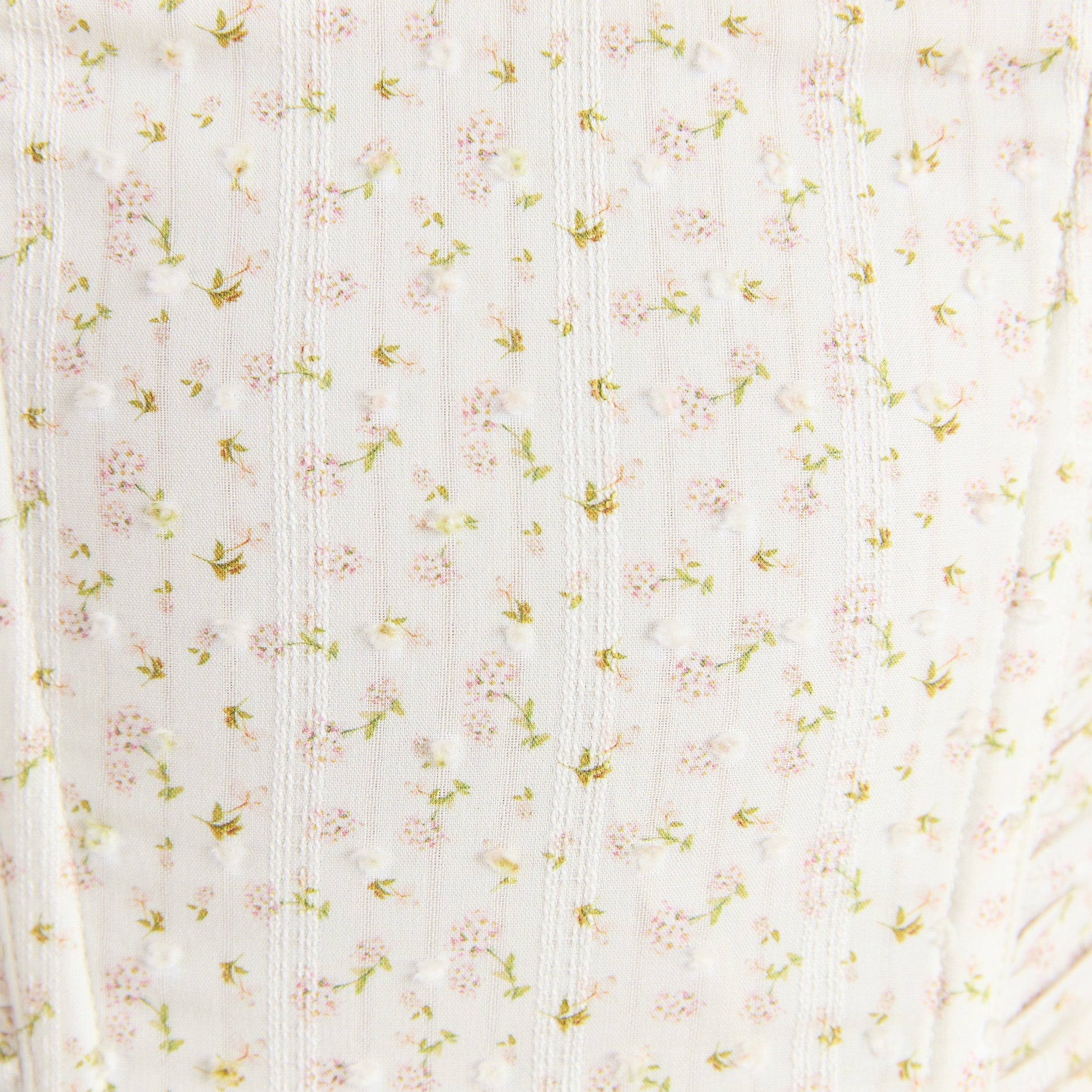 Gerafftes Korsett-Top | Gerafftes Korsett-Top - Blumencreme