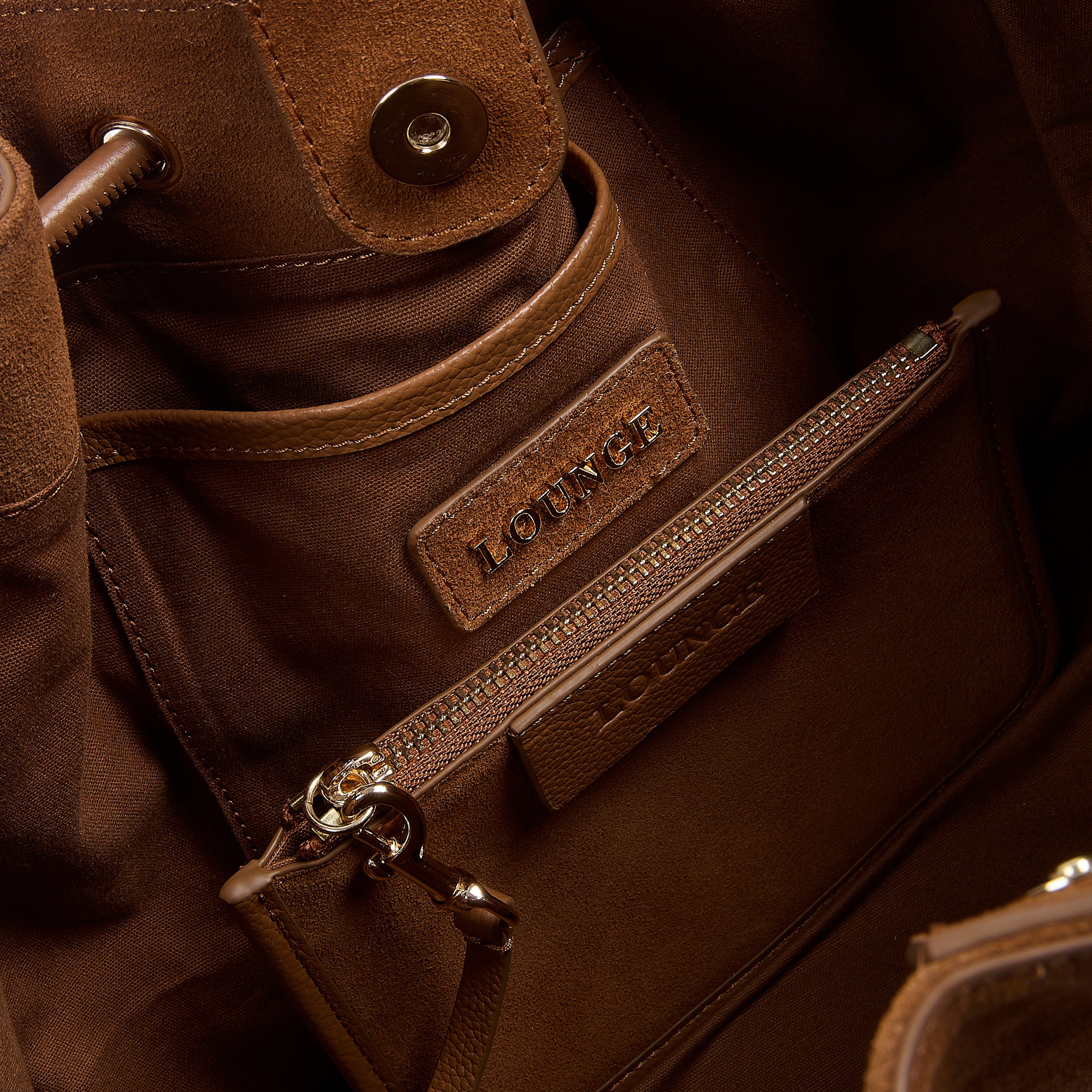 Clem Schultertasche | Clem Schultertasche - Kastanienfarbe