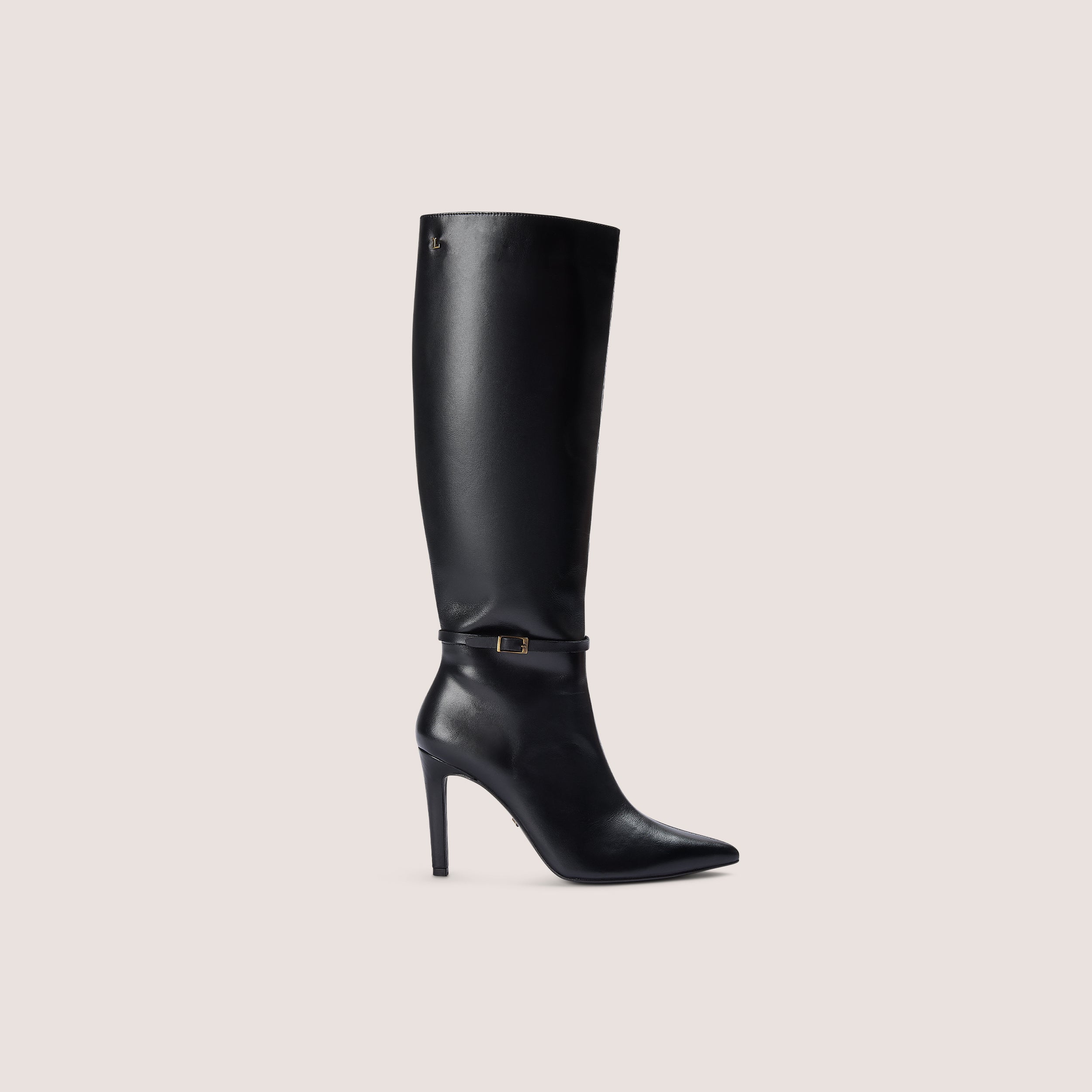 Juni Kniehohe Lederstiefel | Juni Kniehohe Lederstiefel - Schwarz