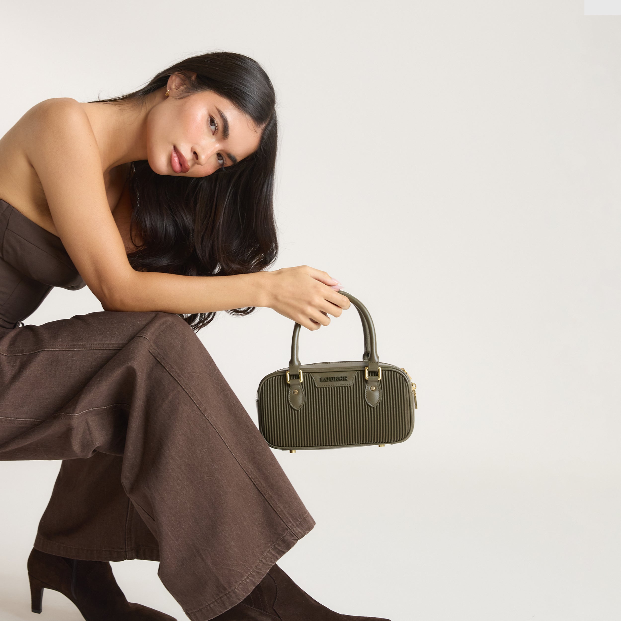 Annika Bowlingtasche | Annika Bowlingtasche - Olivgrün