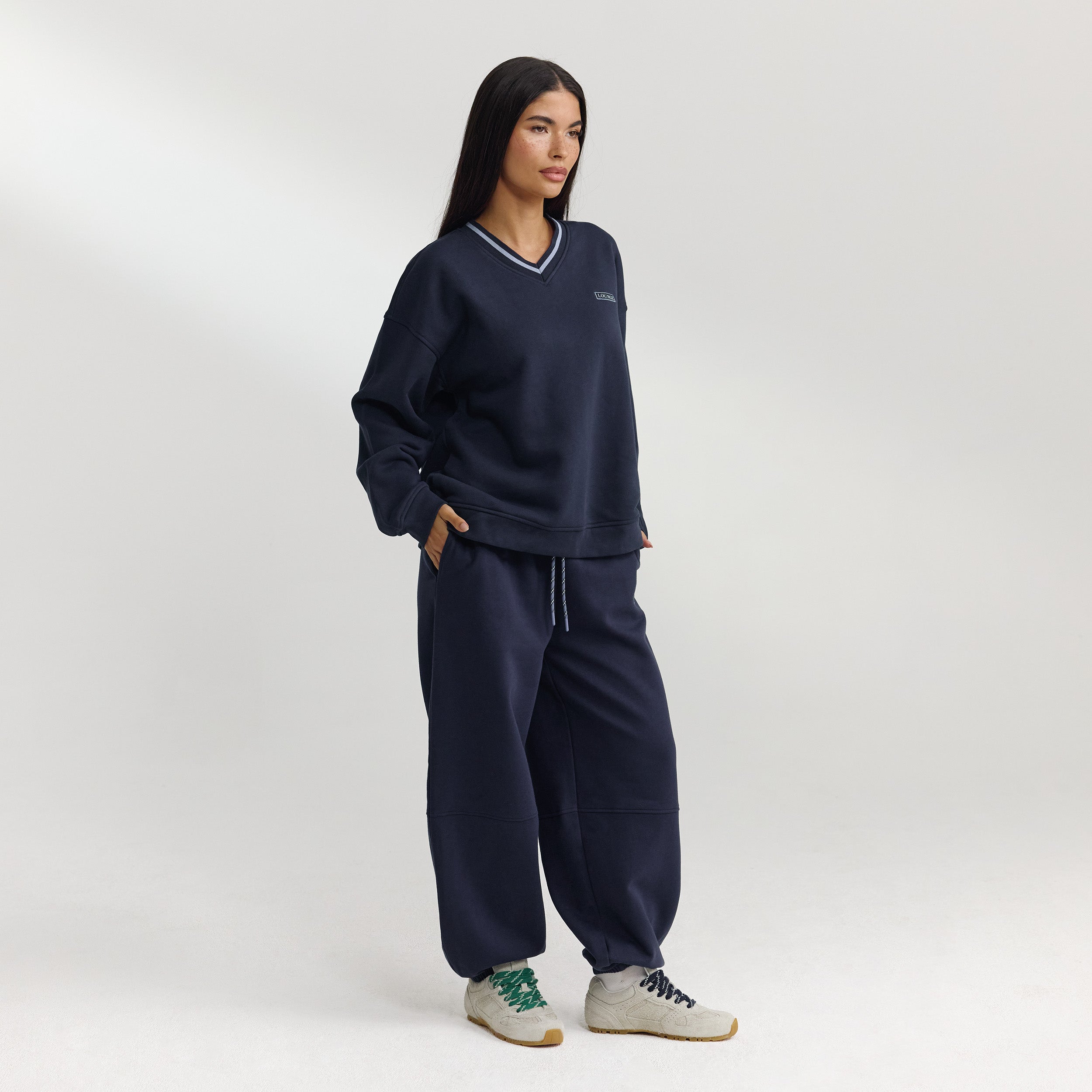 V-Neck Pullover | V-Neck Pullover - Dunkelblau