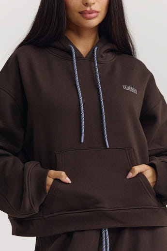 Oversized Hoodie - Dunkle Schokolade