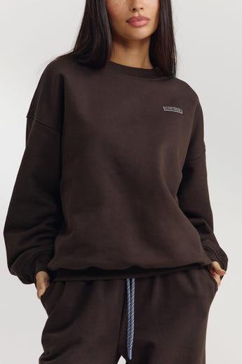 Oversized Pullover - Dunkle Schokolade alternate
