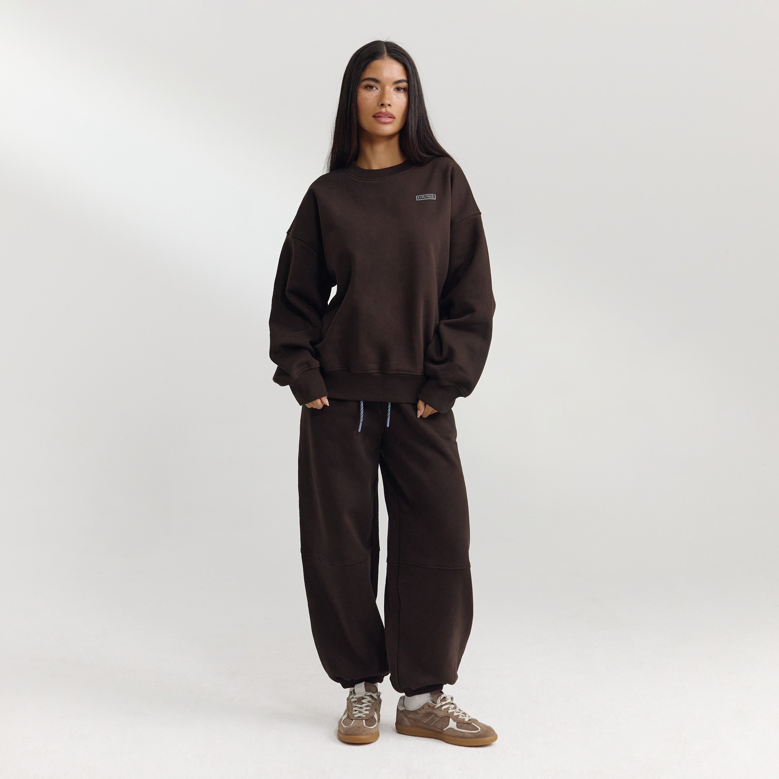 Oversized Pullover | Oversized Pullover - Dunkle Schokolade