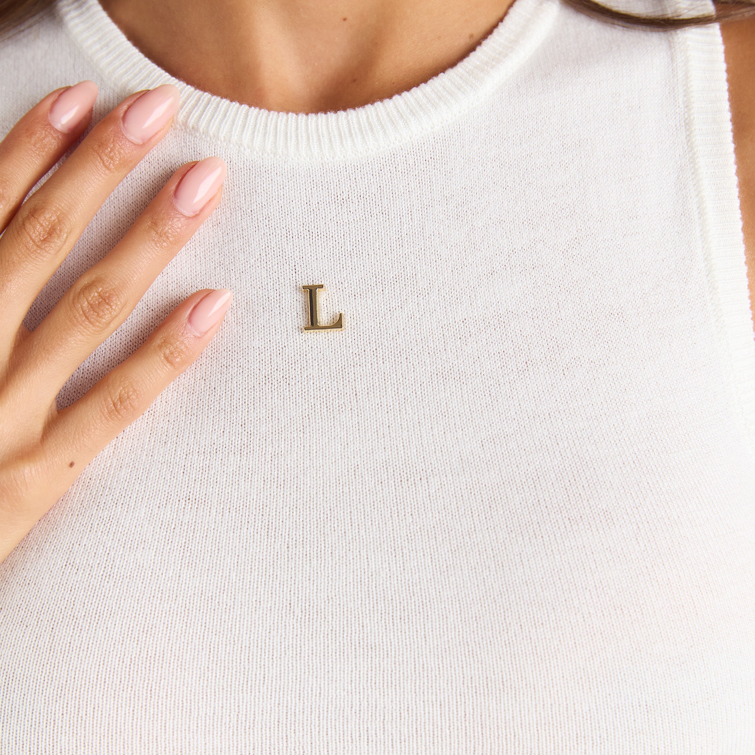 Strick-Vest Top | Strick-Vest Top - Weiß