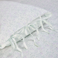 Bloom & Stripe Kopfkissenbezüge (2er-Pack) - Salbei-Blumenmuster