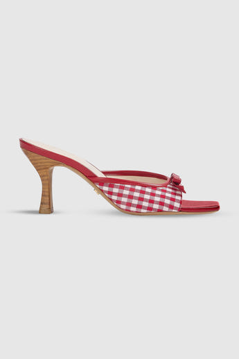 Moxie Mule Kitten-Heel - Gingham