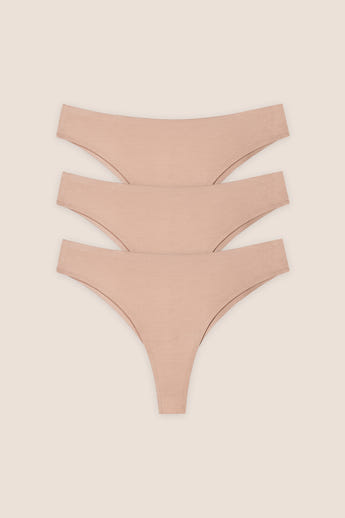 Nahtlose Brazilians (3er-Pack) - Honigfarbe
