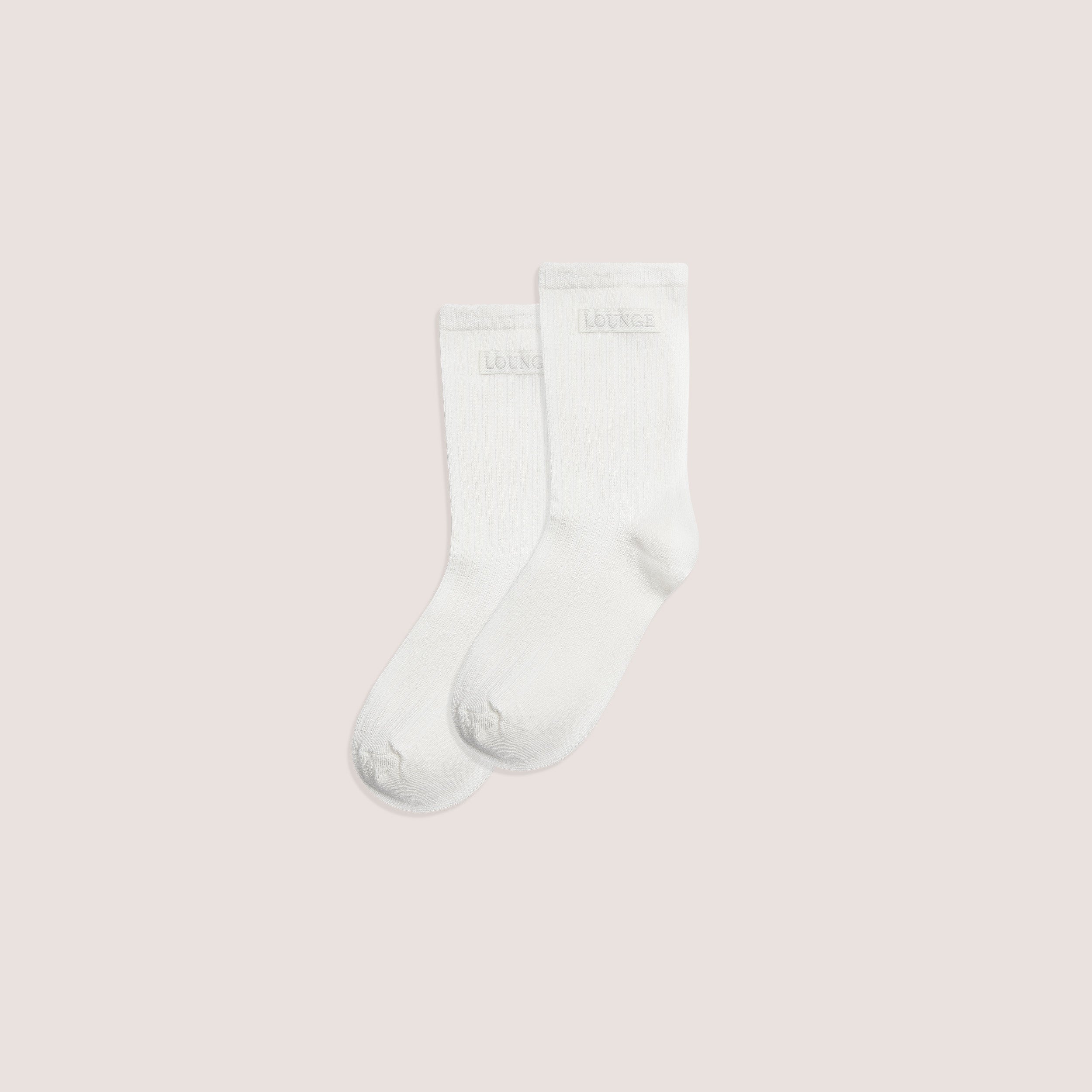 Gerippte Socken (2er-Pack) | Gerippte Socken (2er-Pack) - Weiß